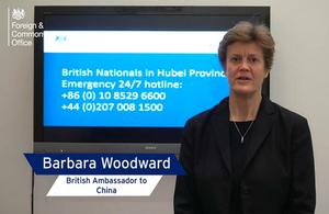 Ambassador's message to UK nationals in Wuhan and Hubei